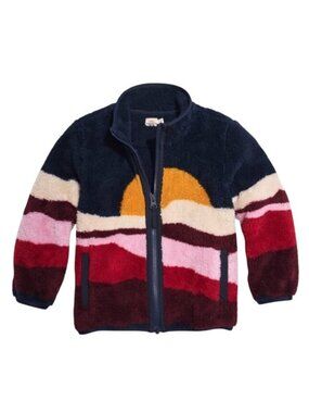 Faherty Kids Mountain Sunset High Pile Fleece Jacket Size 3T